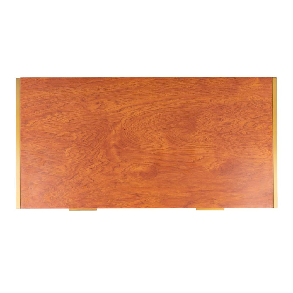 Elaine 1 Drawer Desk, Natural/Gold. Picture 12