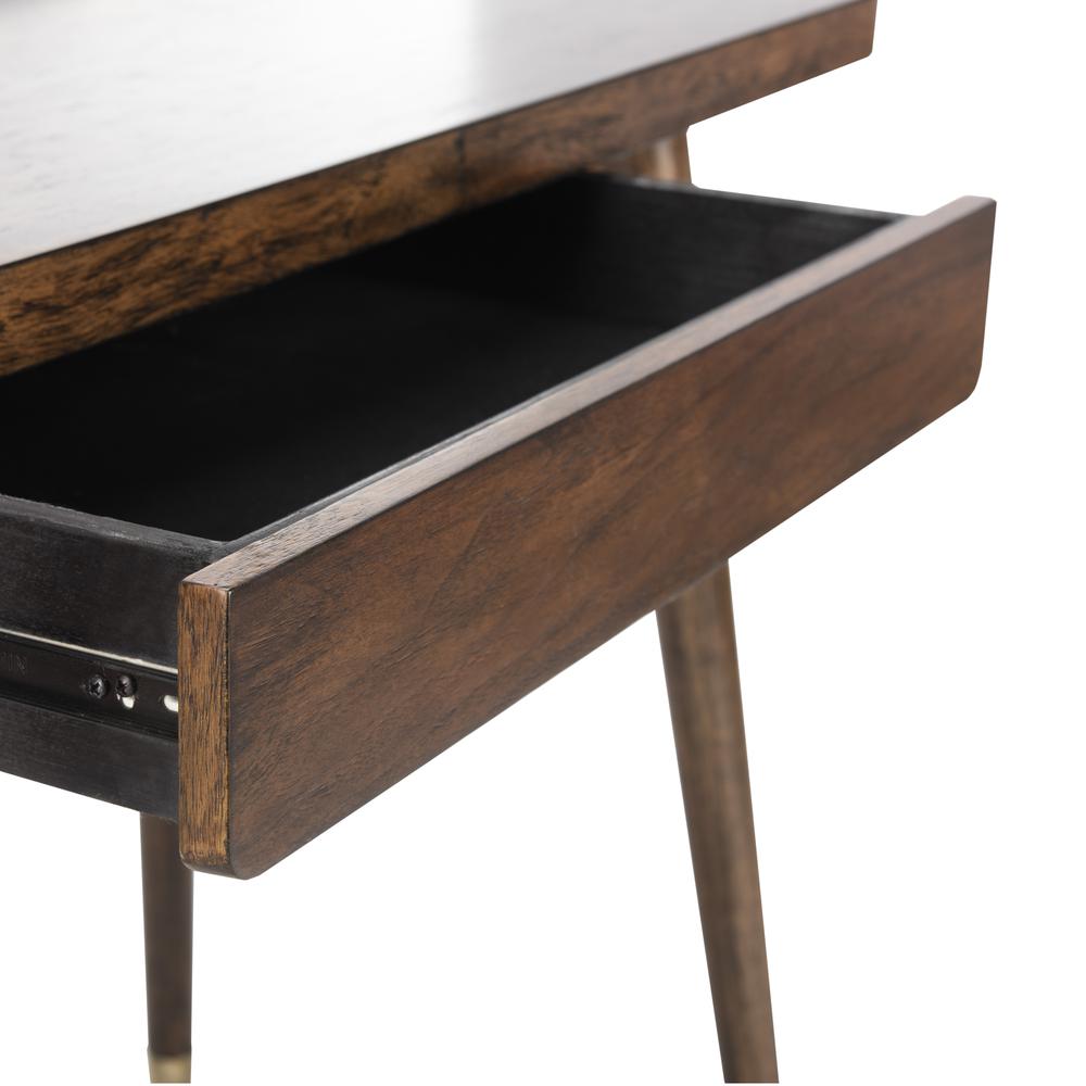 Parker 1 Drawer Desk, Dark Walnut. Picture 8