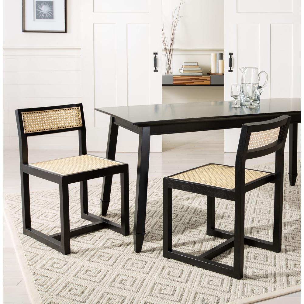 Bernice Cane Dining Chair, Black/Natural. Picture 14