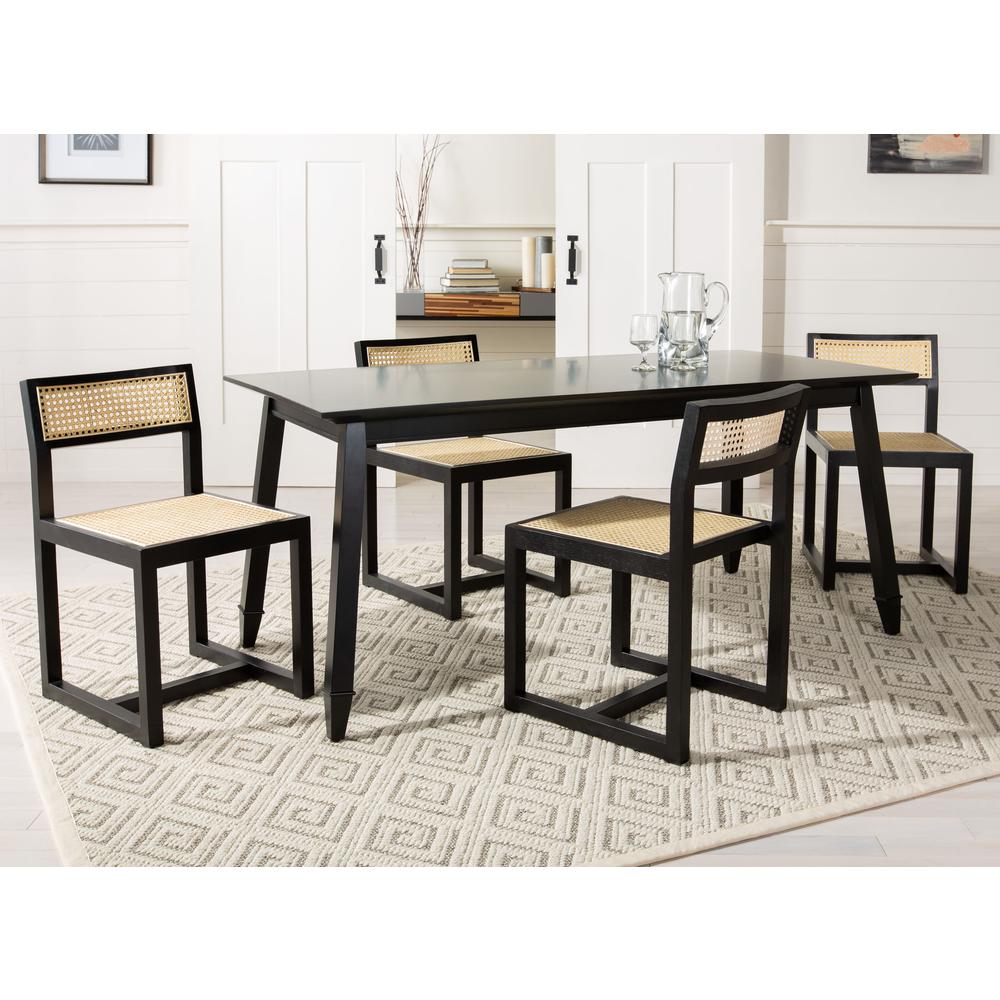 Bernice Cane Dining Chair, Black/Natural. Picture 15