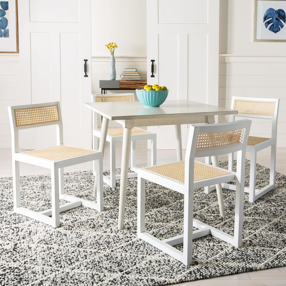 Bernice Cane Dining Chair, White/Natural. Picture 24