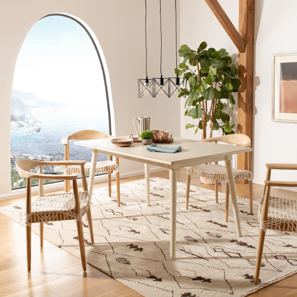 Tia Rectangle Dining Table, Antique White. Picture 5