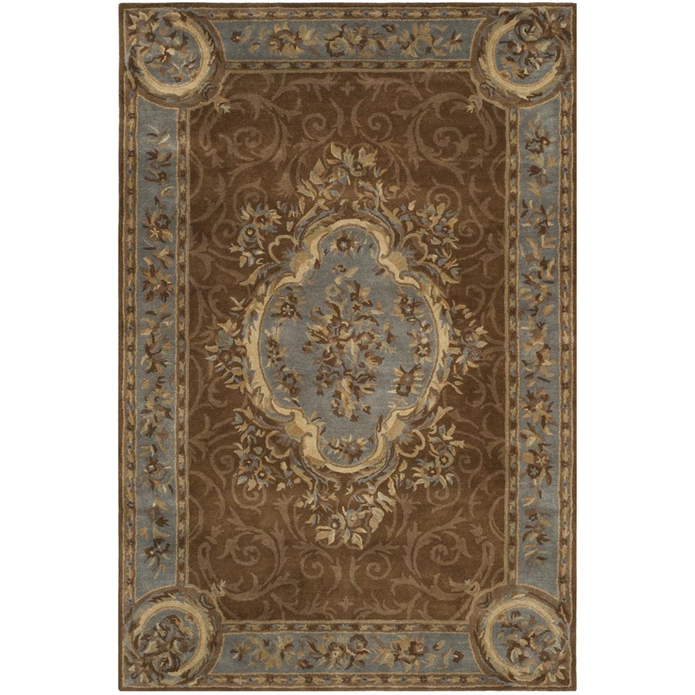 EMPIRE, BLUE / BROWN, 6' X 9', Area Rug. Picture 1