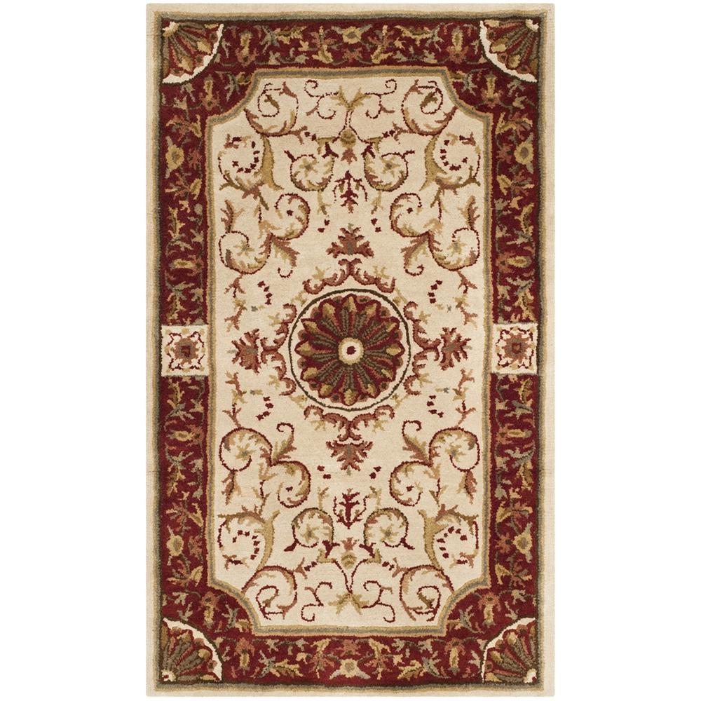 EMPIRE, IVORY / RED, 3' X 5', Area Rug. Picture 1