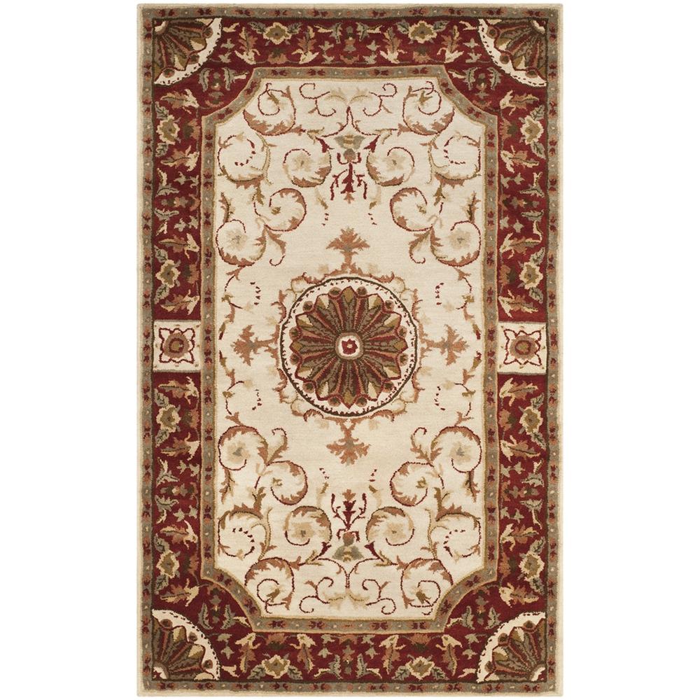 EMPIRE, IVORY / RED, 5' X 8', Area Rug. Picture 1