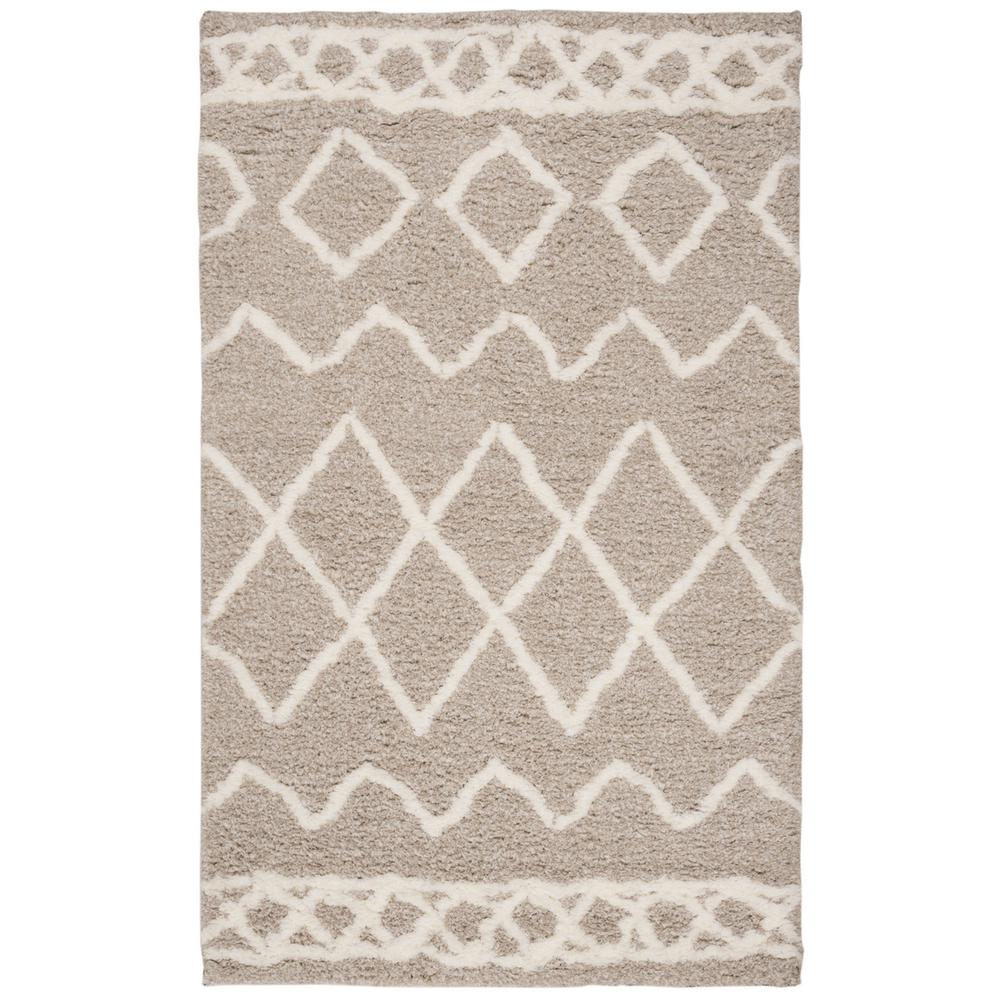 EQUINOX SHAG, BEIGE / IVORY, 3' X 5', Area Rug. Picture 1
