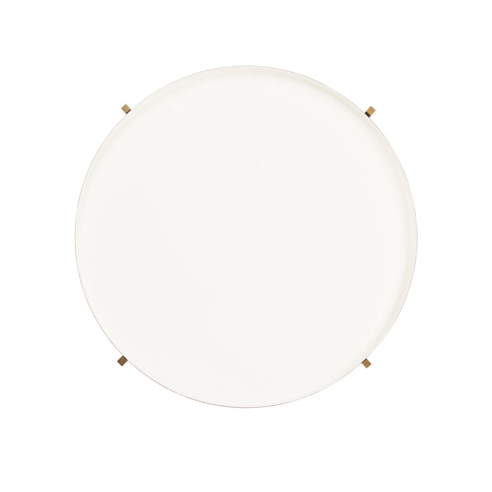 Tia Round 5 Tier Etagere, White/Brass. Picture 7