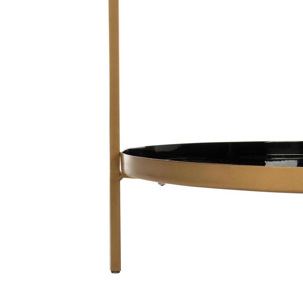 Tia Round 5 Tier Etagere, Black/Brass. Picture 3