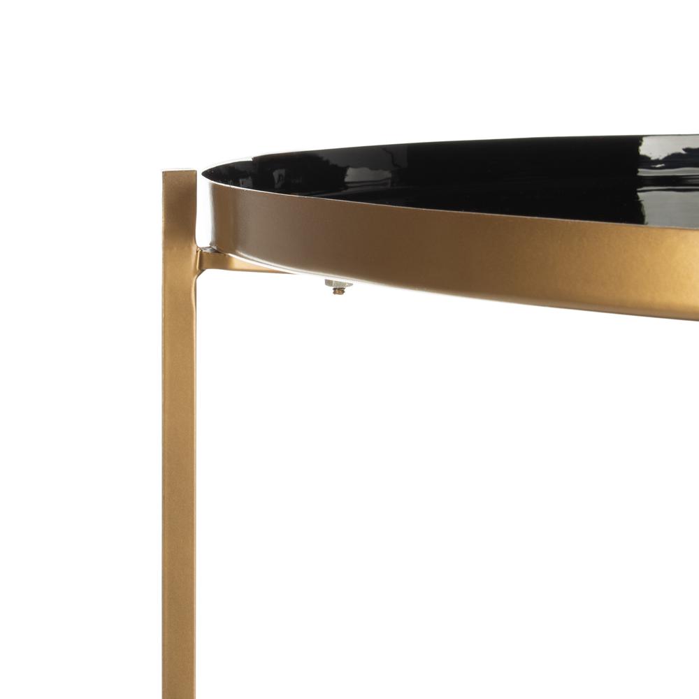 Tia Round 5 Tier Etagere, Black/Brass. Picture 7