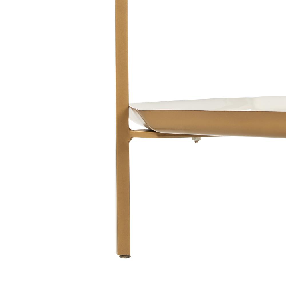 Sylvie 5 Tier Etagere, White/Brass. Picture 3