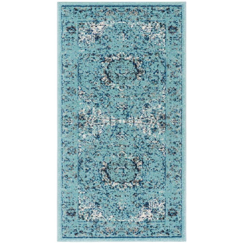EVOKE, LIGHT BLUE / LIGHT BLUE, 2'-2" X 4', Area Rug. Picture 1