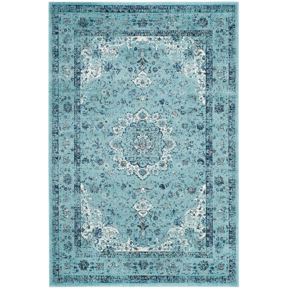 EVOKE, LIGHT BLUE / LIGHT BLUE, 5'-1" X 7'-6", Area Rug. Picture 1