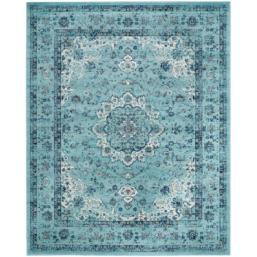 EVOKE, LIGHT BLUE / LIGHT BLUE, 8' X 10', Area Rug. Picture 1