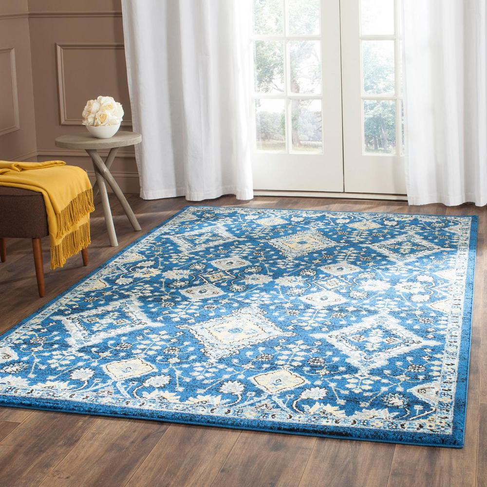 EVOKE, ROYAL / IVORY, 10' X 14', Area Rug, EVK224A-10. Picture 1