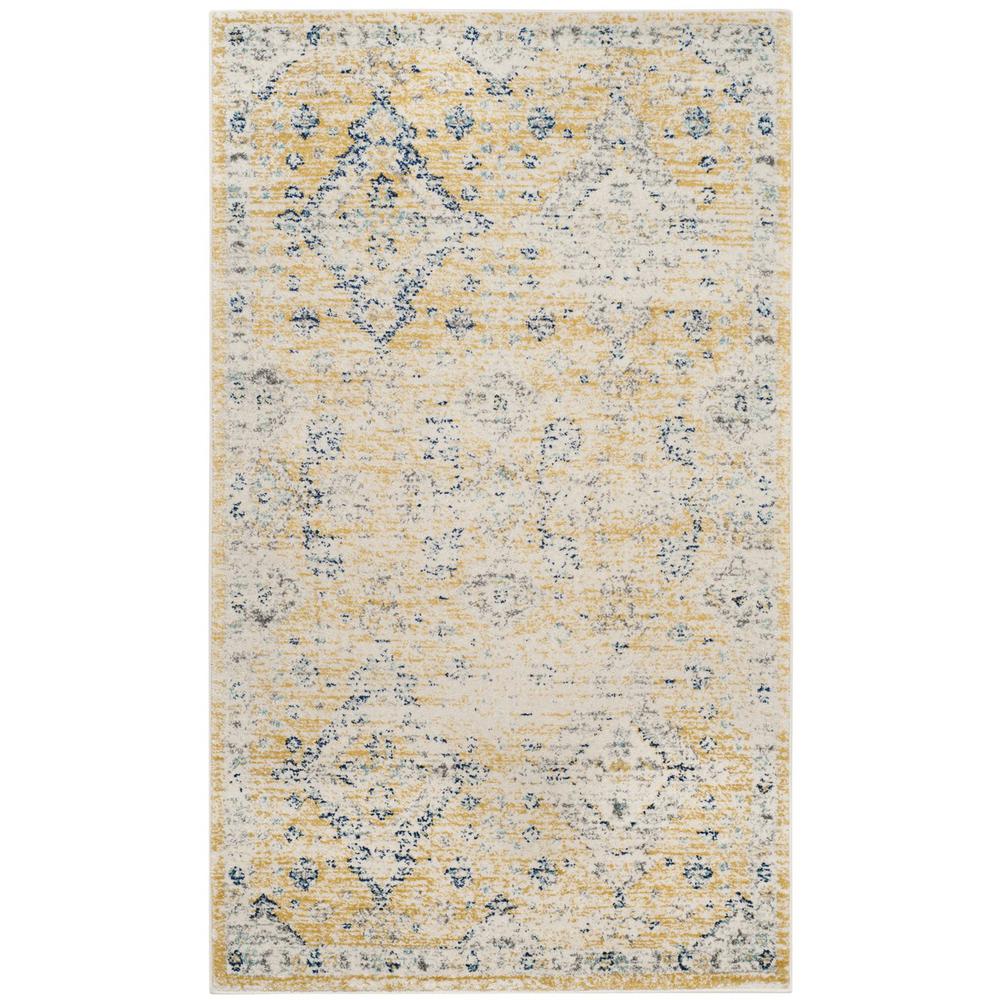 EVOKE, GOLD / IVORY, 2'-2" X 4', Area Rug. Picture 1