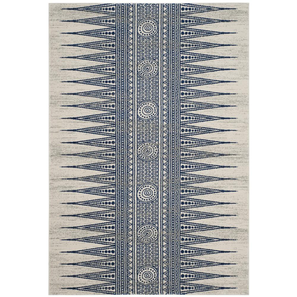 EVOKE, IVORY / BLUE, 4' X 6', Area Rug, EVK226C-4. Picture 1