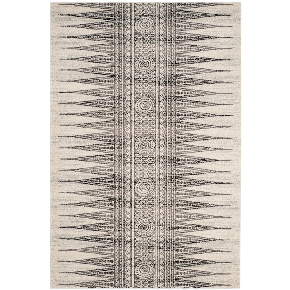 EVOKE, IVORY / GREY, 5'-1" X 7'-6", Area Rug, EVK226D-5. Picture 1