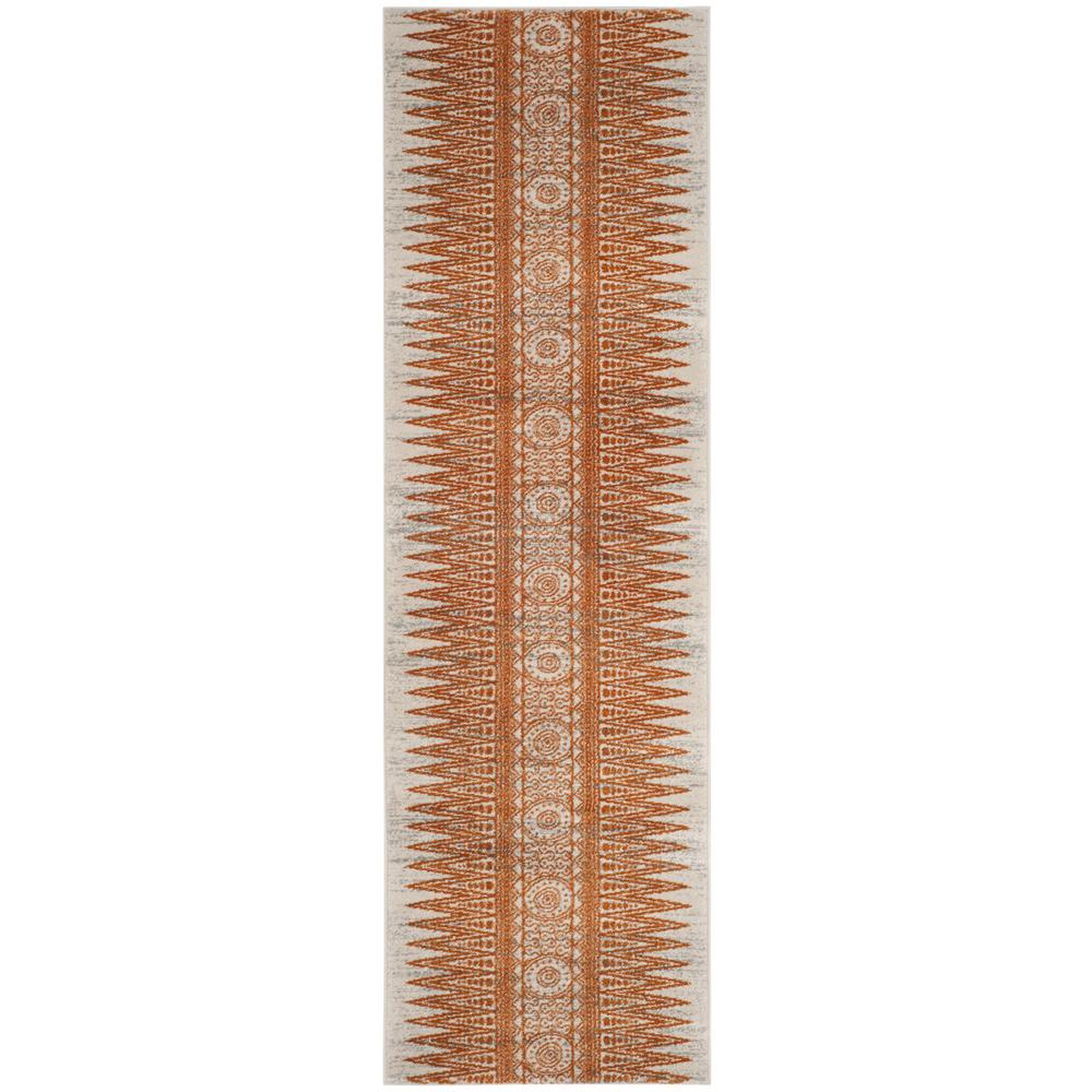 EVOKE, IVORY / ORANGE, 2'-2" X 11', Area Rug. Picture 1