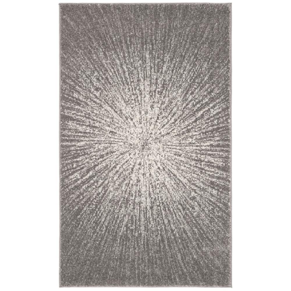 EVOKE, DARK GREY / IVORY, 2'-2" X 4', Area Rug. Picture 1