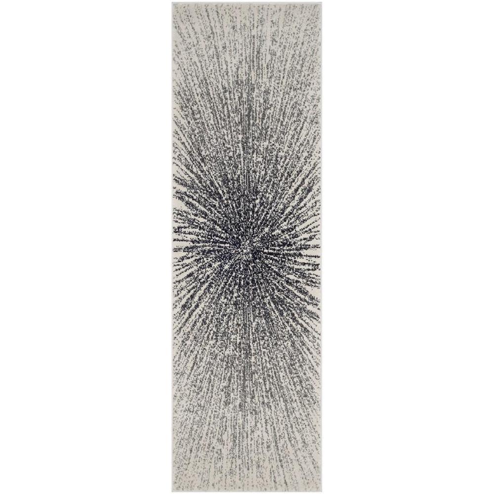 EVOKE, BLACK / IVORY, 2'-2" X 7', Area Rug. Picture 1