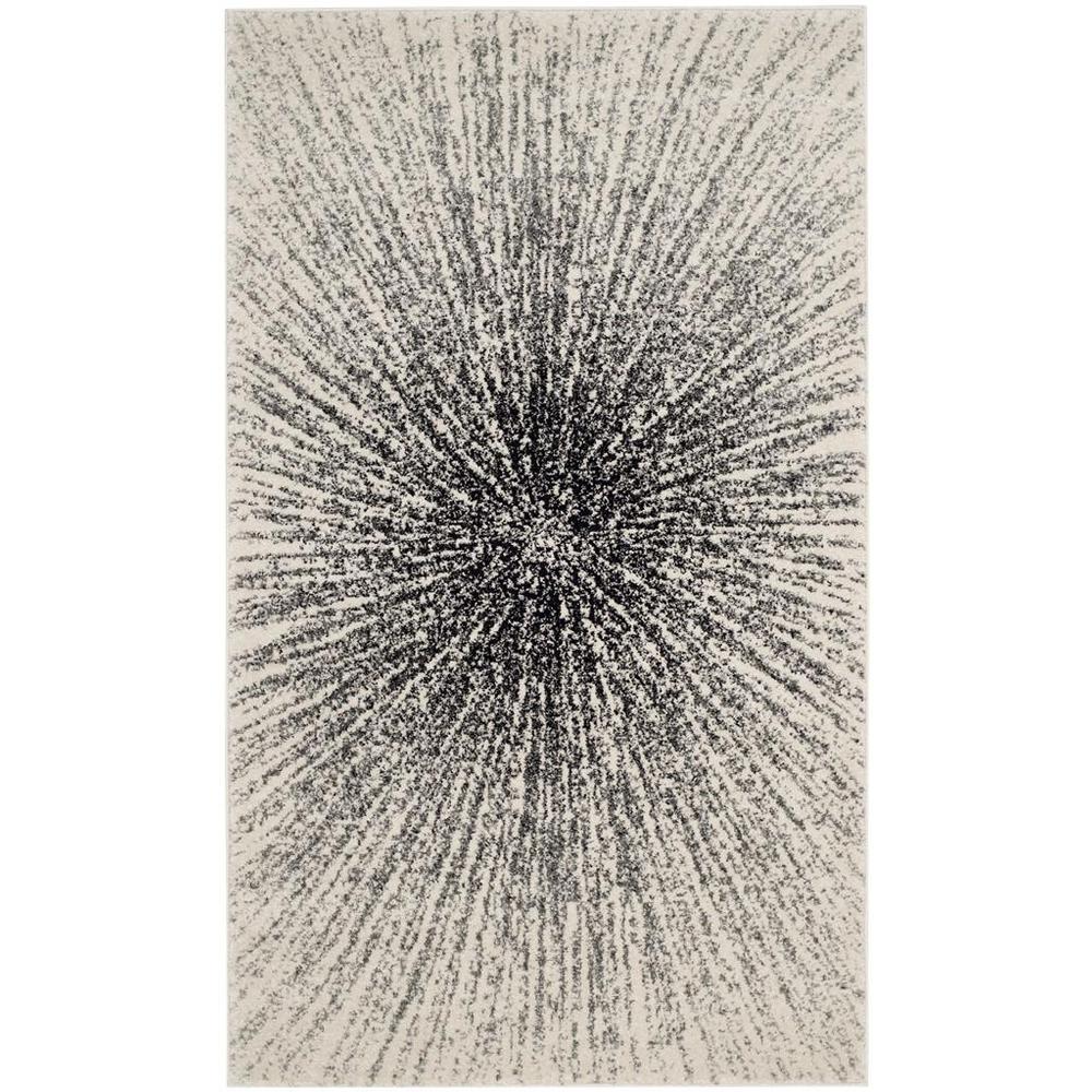 EVOKE, BLACK / IVORY, 3' X 5', Area Rug. Picture 1