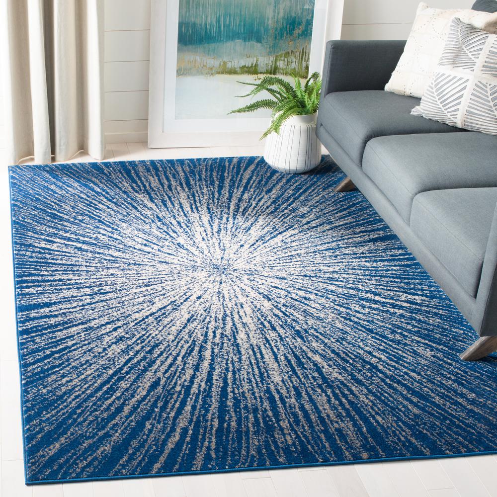 EVOKE, NAVY / IVORY, 5'-1" X 7'-6", Area Rug, EVK228N-5. Picture 5