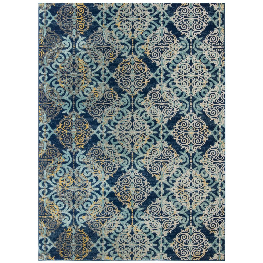 EVOKE, ROYAL / LIGHT BLUE, 4' X 6', Area Rug. Picture 1