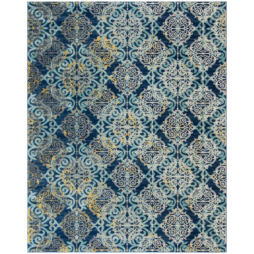 EVOKE, ROYAL / LIGHT BLUE, 8' X 10', Area Rug. Picture 1