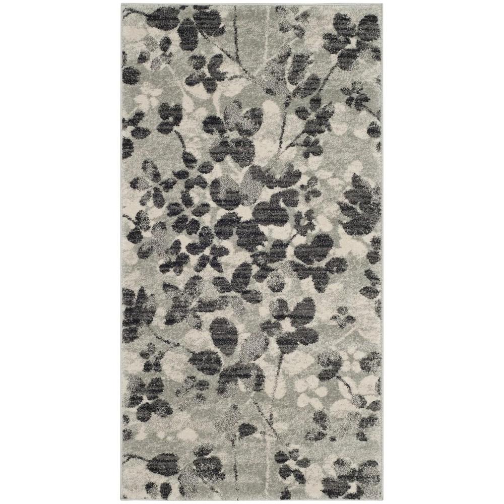 EVOKE, GREY / BLACK, 2'-2" X 4', Area Rug. Picture 1