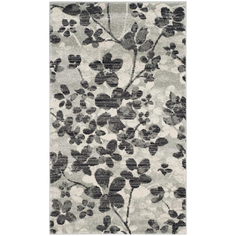 EVOKE, GREY / BLACK, 3' X 5', Area Rug. Picture 1