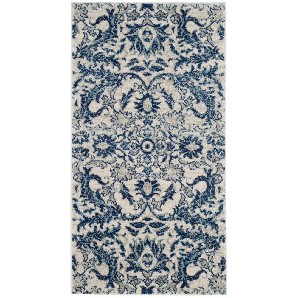 EVOKE, IVORY / BLUE, 2'-2" X 4', Area Rug, EVK238C-24. Picture 1