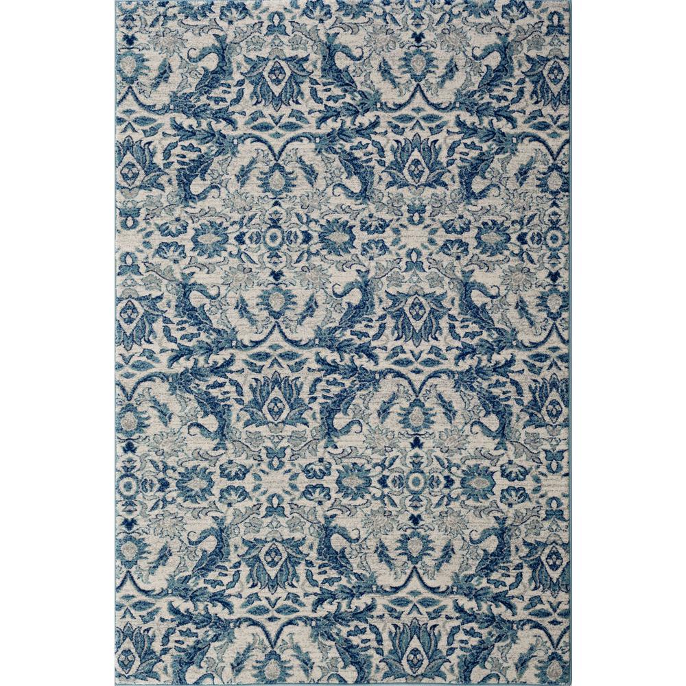 EVOKE, IVORY / BLUE, 3' X 5', Area Rug, EVK238C-3. Picture 1