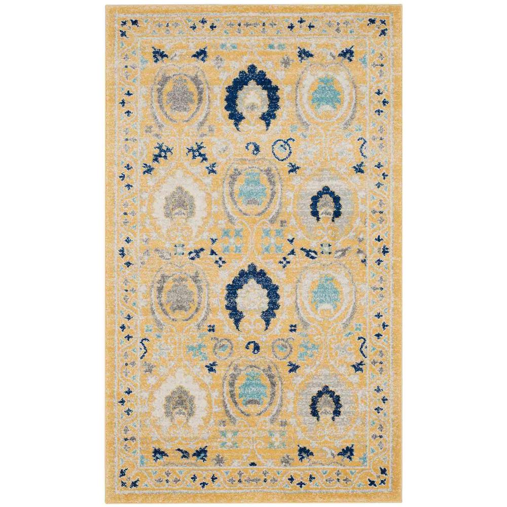 EVOKE, GOLD / IVORY, 3' X 5', Area Rug, EVK251B-3. Picture 1