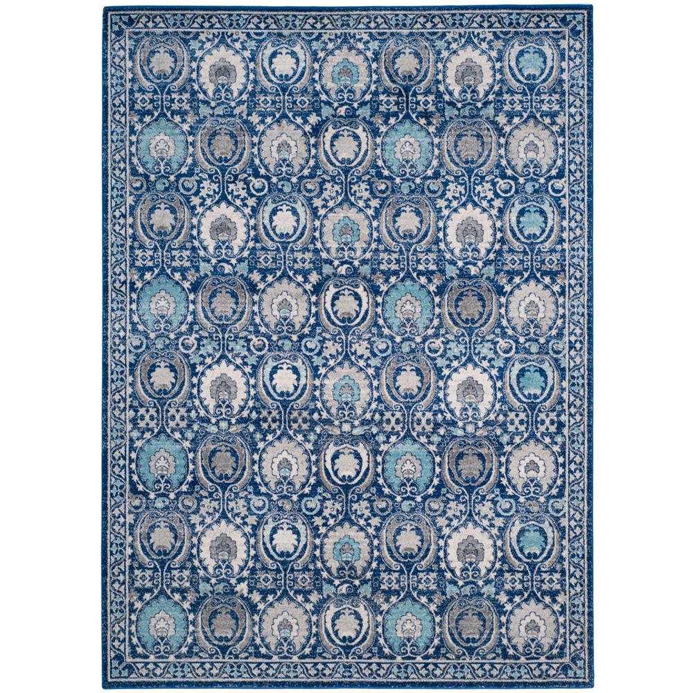 EVOKE, BLUE / IVORY, 6'-7" X 9', Area Rug, EVK251C-6. Picture 1