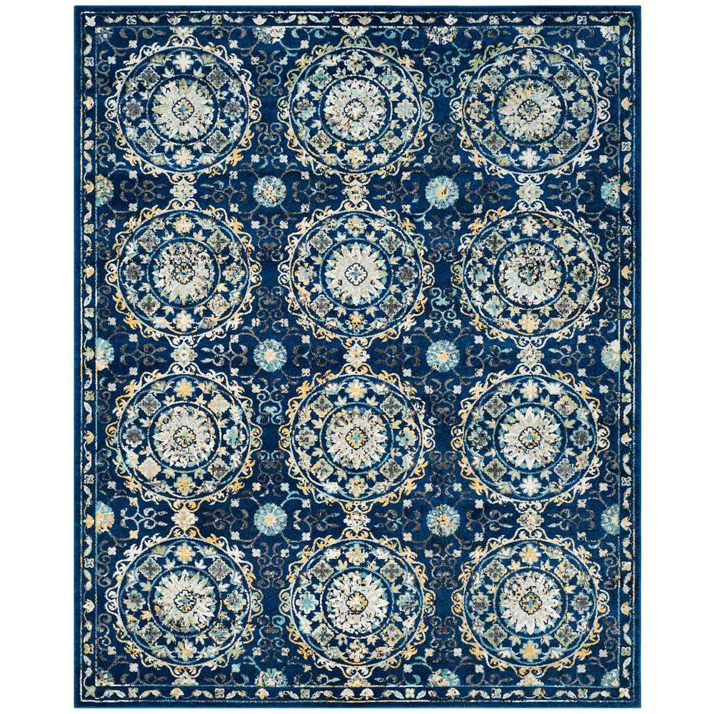 EVOKE, NAVY / IVORY, 8' X 10', Area Rug, EVK252A-8. Picture 1