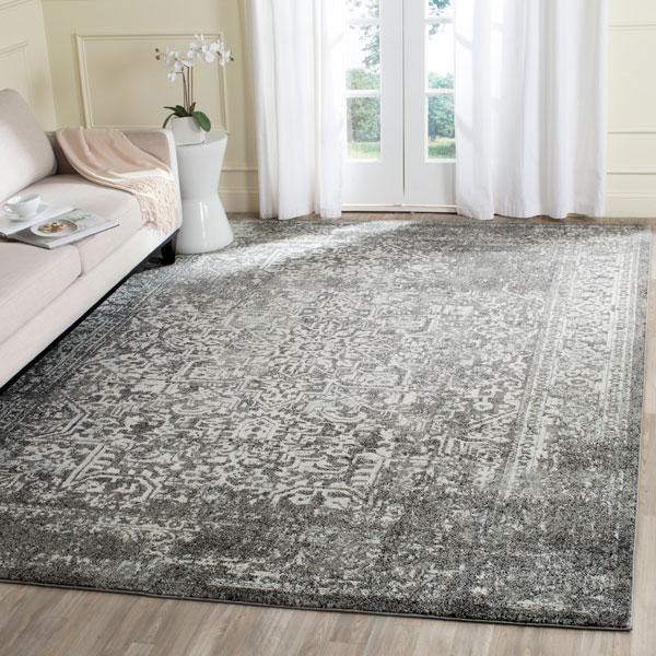 EVOKE, GREY / IVORY, 9' X 12', Area Rug, EVK256D-9. Picture 3