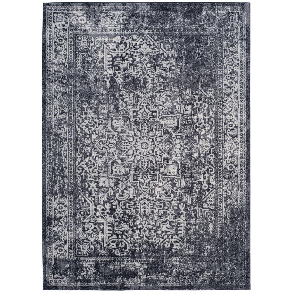 EVOKE, BLACK / GREY, 6'-7" X 9', Area Rug. Picture 1