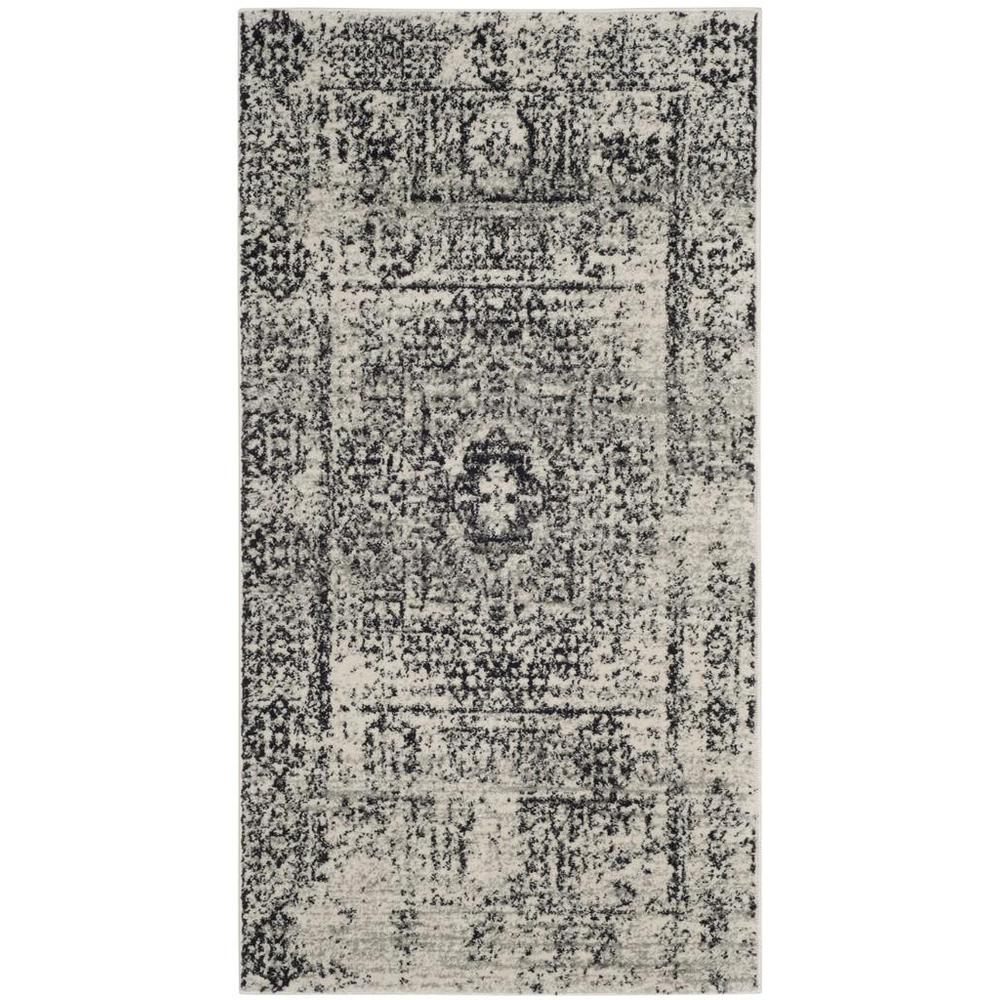 EVOKE, IVORY / BLACK, 2'-2" X 4', Area Rug. Picture 1