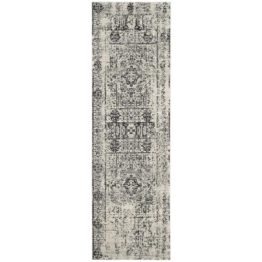 EVOKE, IVORY / BLACK, 2'-2" X 11', Area Rug. Picture 1