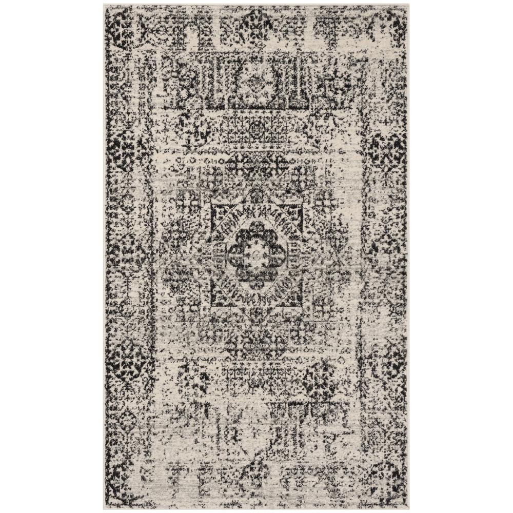 EVOKE, IVORY / BLACK, 3' X 5', Area Rug. Picture 1