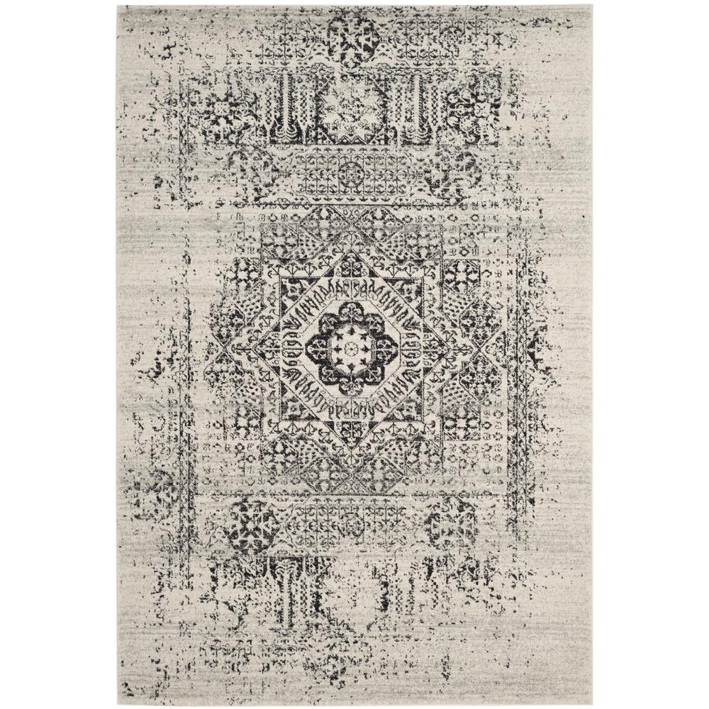 EVOKE, IVORY / BLACK, 5'-1" X 7'-6", Area Rug. Picture 1