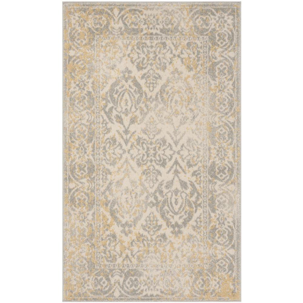 EVOKE, IVORY / GREY, 3' X 5', Area Rug, EVK264D-3. Picture 1