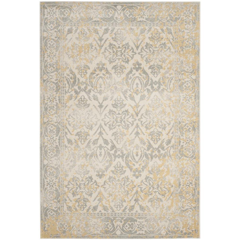 EVOKE, IVORY / GREY, 5'-1" X 7'-6", Area Rug, EVK264D-5. Picture 1