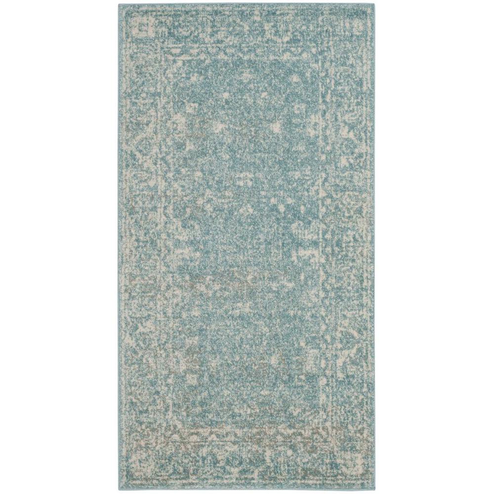 EVOKE, LIGHT BLUE / IVORY, 2'-2" X 4', Area Rug, EVK270D-24. Picture 1