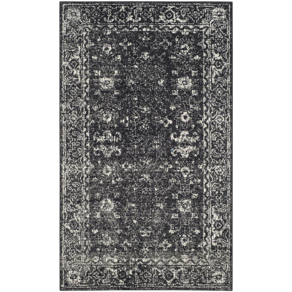 EVOKE, CHARCOAL / IVORY, 3' X 5', Area Rug. Picture 1