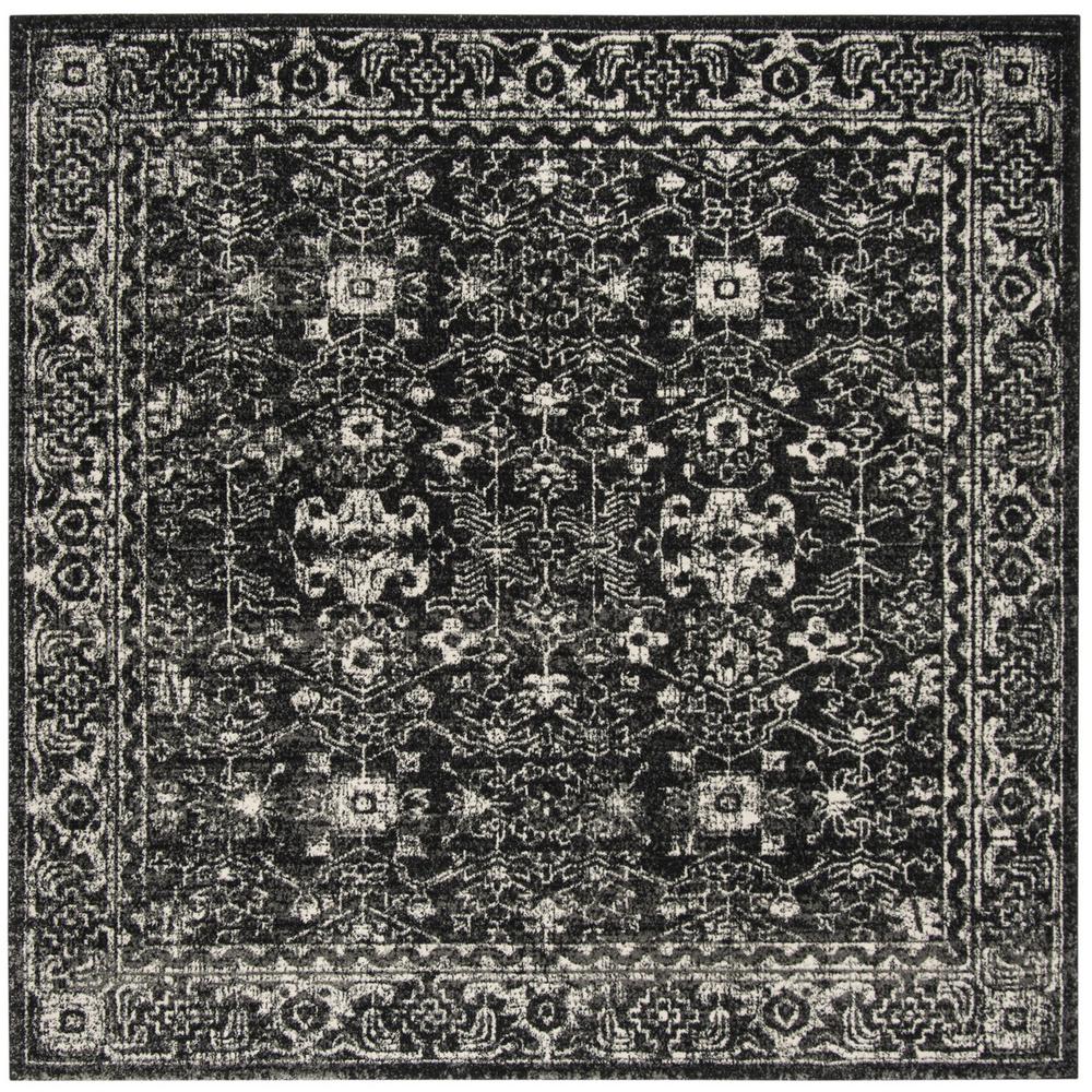 EVOKE, CHARCOAL / IVORY, 6'-7" X 6'-7" Square, Area Rug. Picture 1