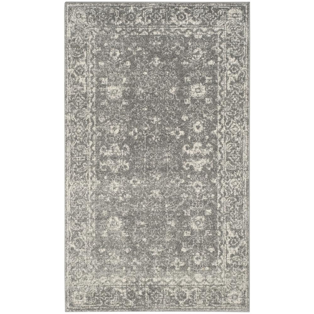 EVOKE, GREY / IVORY, 3' X 5', Area Rug, EVK270S-3. Picture 1