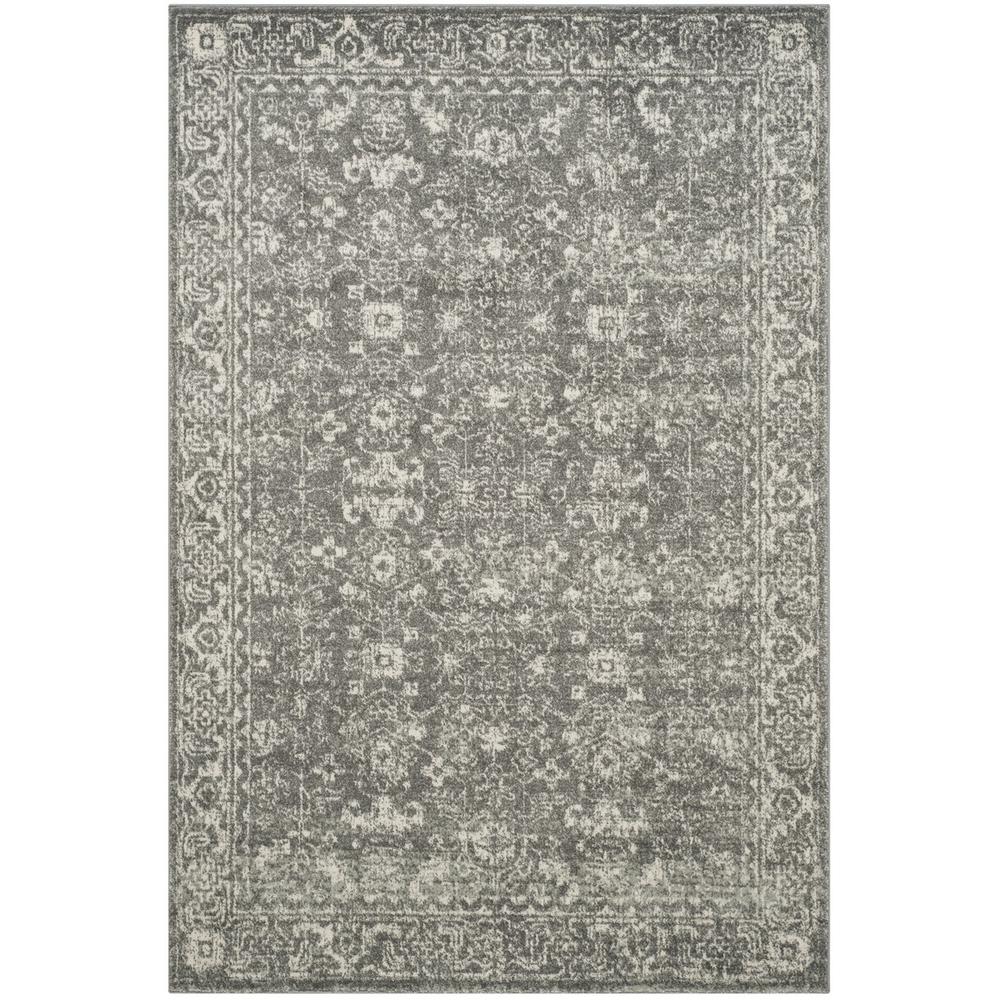 EVOKE, GREY / IVORY, 5'-1" X 7'-6", Area Rug, EVK270S-5. Picture 1