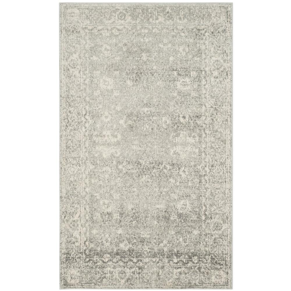 EVOKE, SILVER / IVORY, 3' X 5', Area Rug, EVK270Z-3. Picture 1