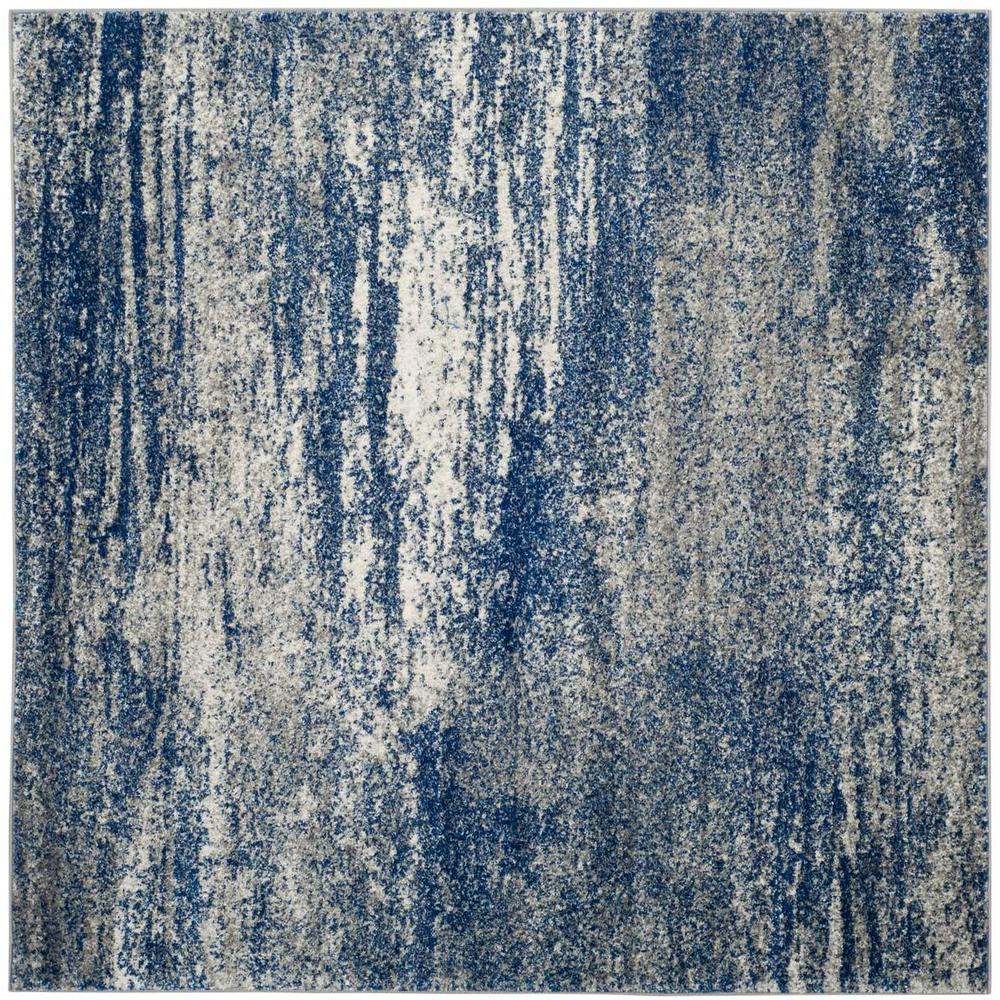 EVOKE, NAVY / IVORY, 5'-1" X 5'-1" Square, Area Rug, EVK272A-5SQ. Picture 1